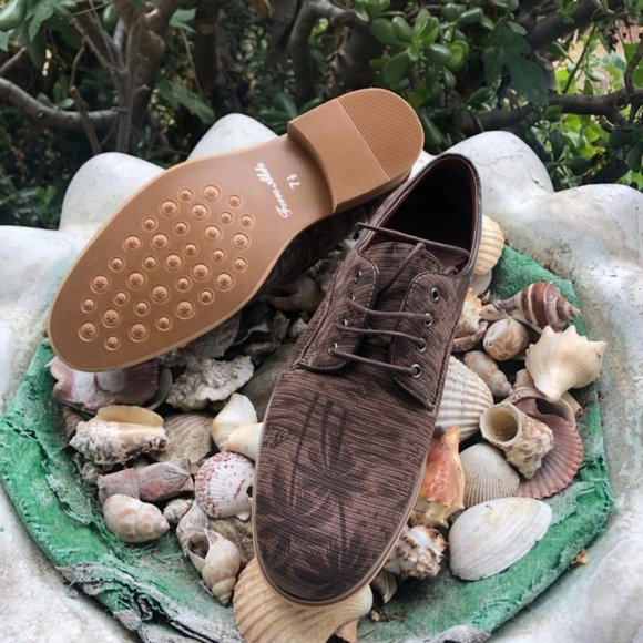 BNIB Palm Tree Brown Lace Up Loafers - Picture 6 of 7